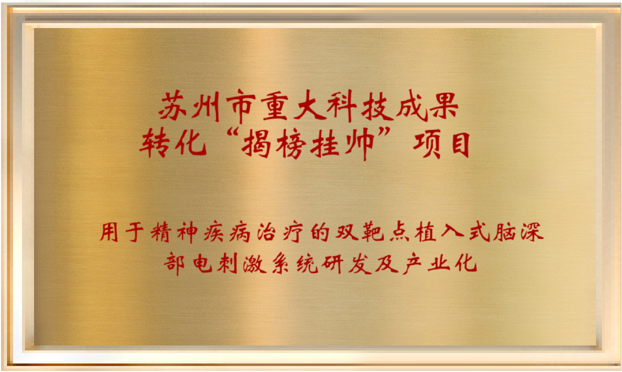 Suzhou City's major scientific and technological achievements transformation "unveiling the task and taking charge" project